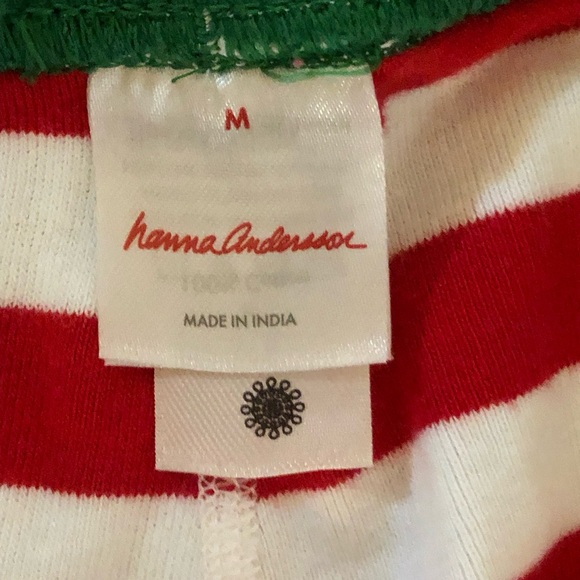 Hanna Andersson adult unisex striped long John pajama set  Top L bottoms M - Picture 6 of 8